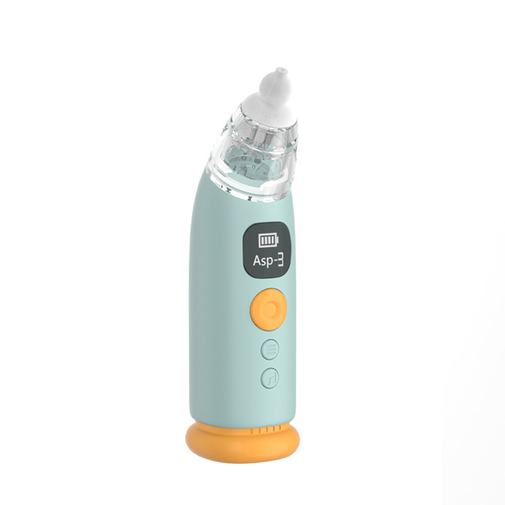 Electric Baby Nasal Aspirator Infants Nose Sucker 3 Suction Levels Low Noise Anti-backflow Nose Cleaner With 3pcs Silicone Tips